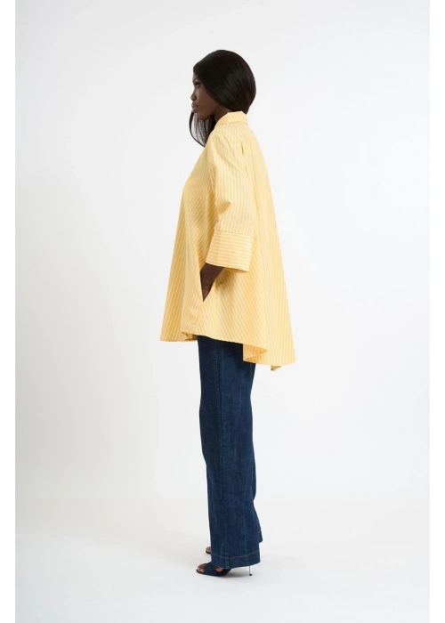 Minimal Pocket Poplin Shirt | Yellow