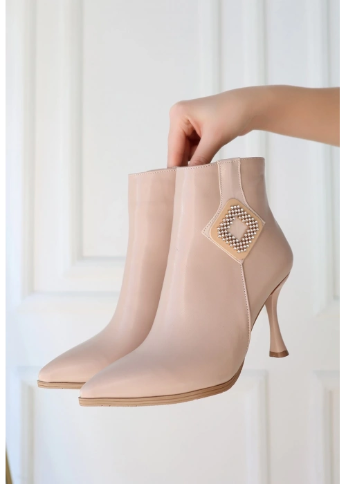 Moose Nude Cilt Topuklu Bot