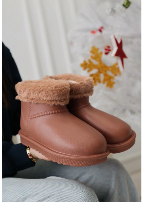 Mordi Taba Oval Burunlu Su Geçirmez İçi Kürklü  Bot