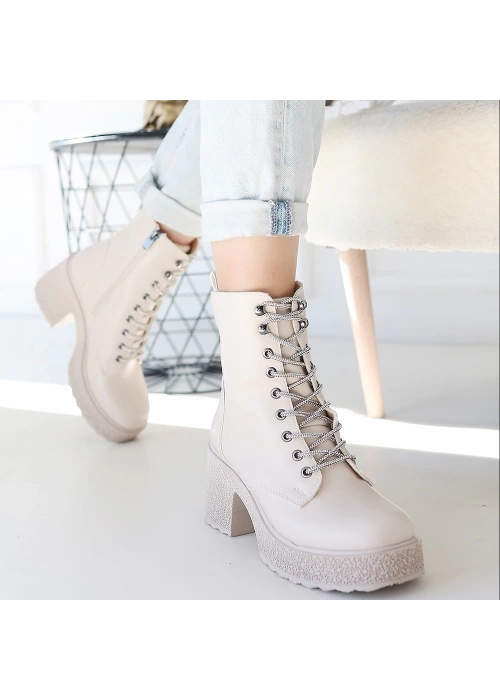 Morliy Bej Cilt Bağcıklı Bot