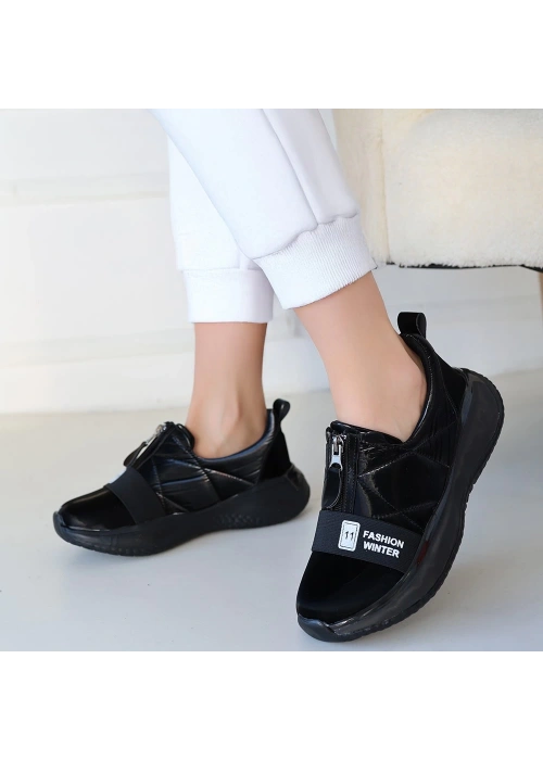 Nikeo Siyah Paraşüt Siyah Tabanlı Spor Ayakkabı