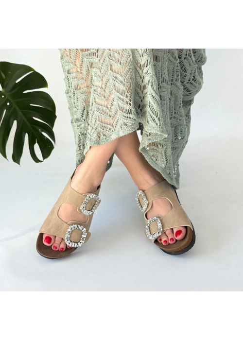 Nool Bej Nubuk Terlik