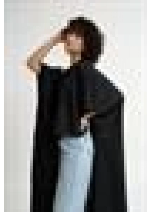 One Shoulder Asymmetric Blouse | Black