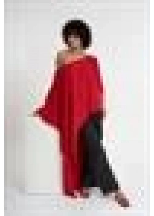 One Shoulder Asymmetric Blouse | Red