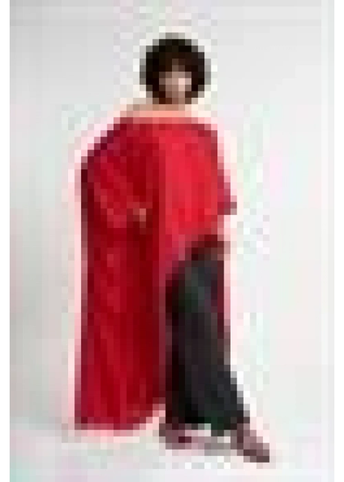 One Shoulder Asymmetric Blouse | Red