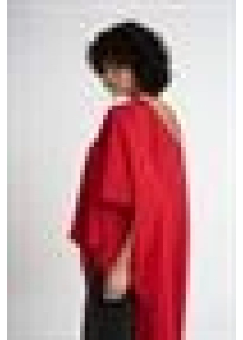 One Shoulder Asymmetric Blouse | Red