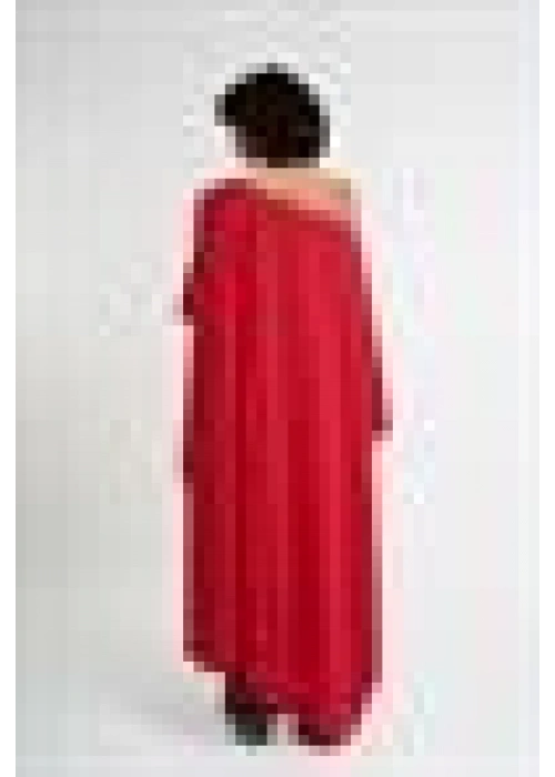 One Shoulder Asymmetric Blouse | Red