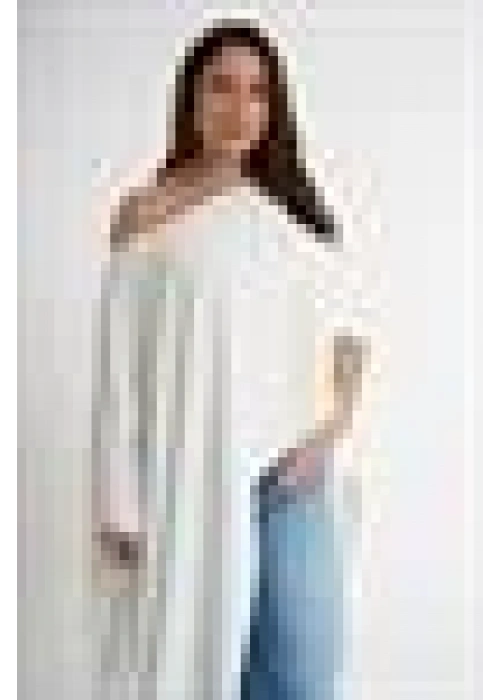 One Shoulder Asymmetric Blouse | White