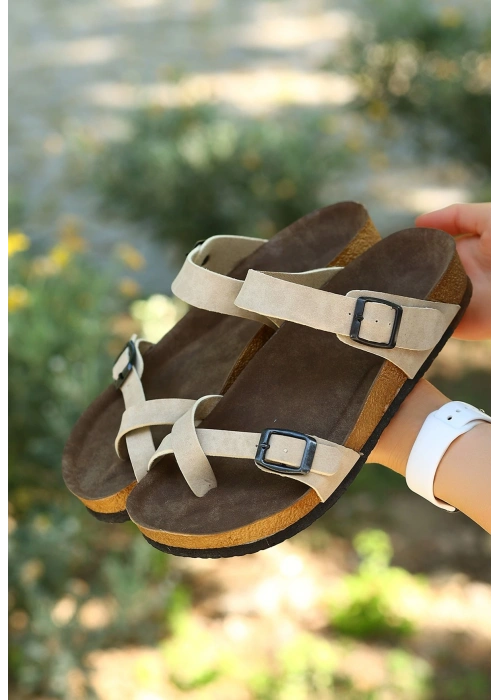 Opil Krem Nubuk Terlik