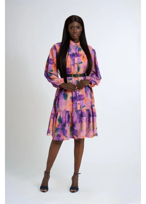 Patterned Dress |  Purple