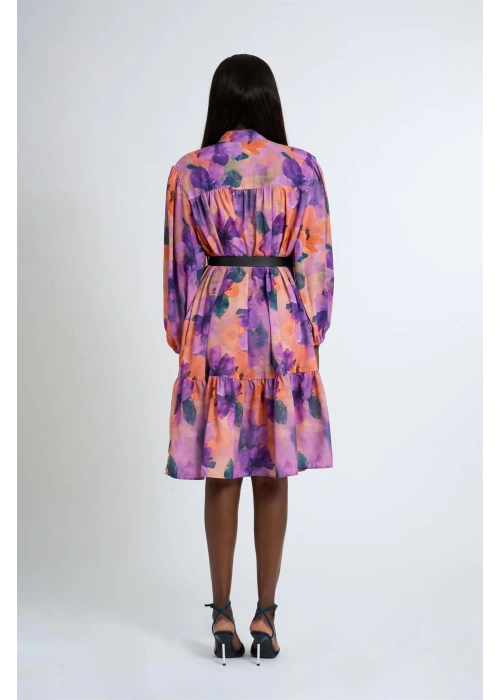 Patterned Dress |  Purple
