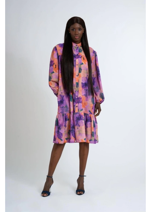 Patterned Dress |  Purple