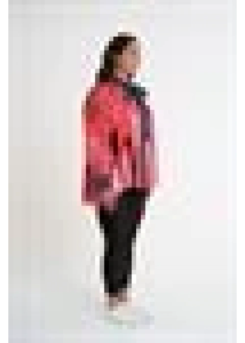 Patterned Shirt with Halter Neck Detail | Red