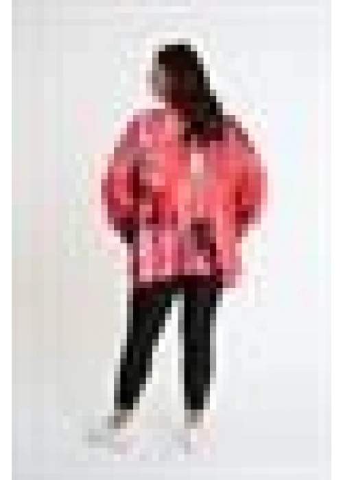 Patterned Shirt with Halter Neck Detail | Red