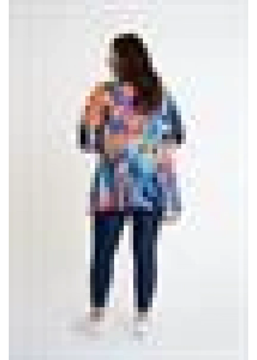 Patterned Shirt with Halter Neck Detail | Yellow