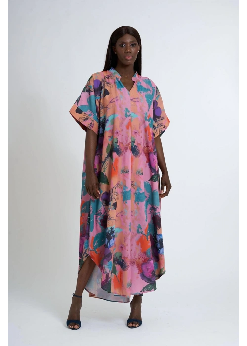 Patterned V-Neck Dress