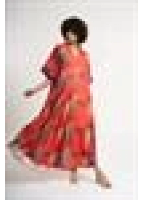 Patterned V-Neck Dress