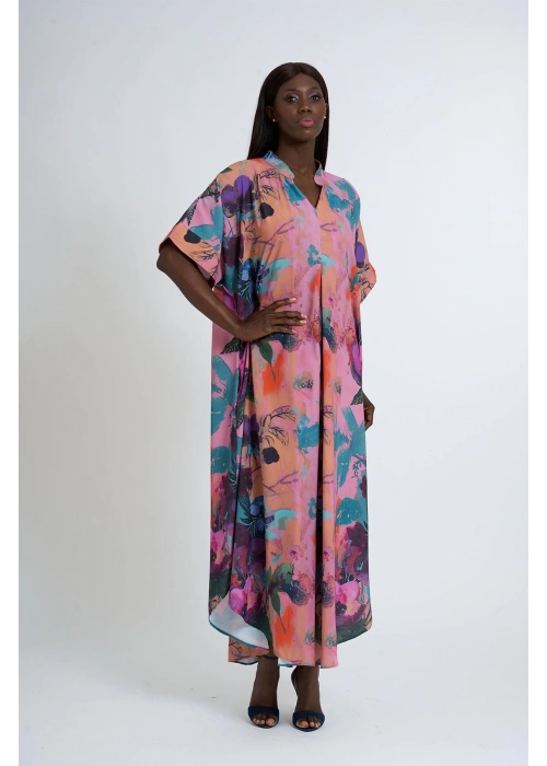 Patterned V-Neck Dress