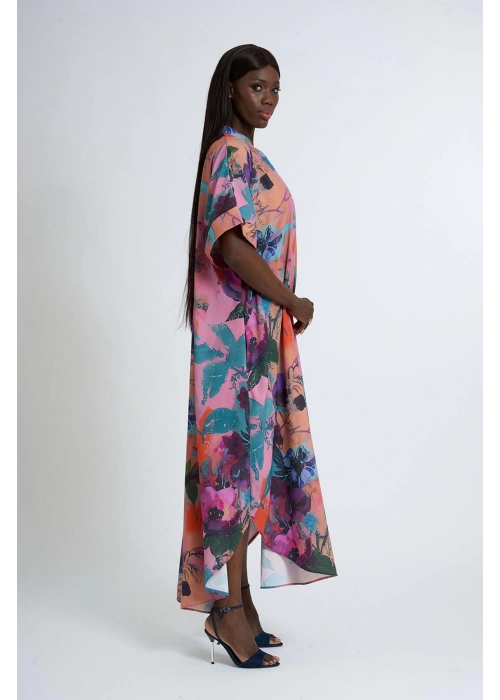 Patterned V-Neck Dress