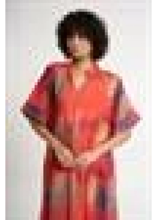 Patterned V-Neck Dress