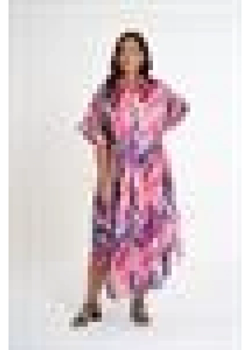 Patterned V-Neck Dress | Colourful