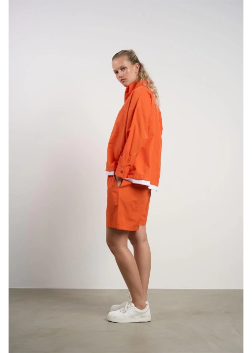 Plus Size Womens Shirt and Shorts Set | Orange