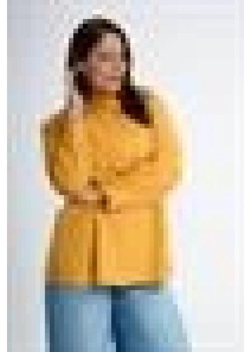 Poplin Shirt with Back Button Detail | Yellow