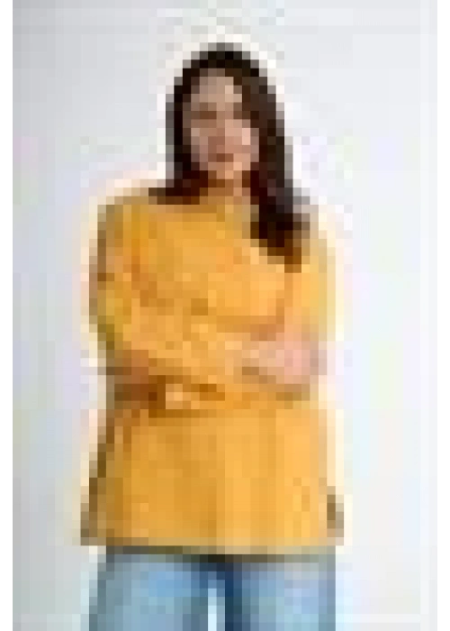 Poplin Shirt with Back Button Detail | Yellow