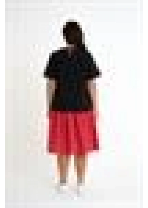 Printed Ruffle Dress | Red