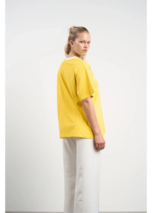 Printed Short Sleeve T-Shirt | Sizes 36-42 | Yellow