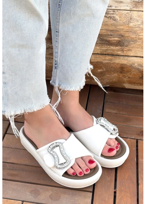 Rale Bej Cilt Tokalı Terlik