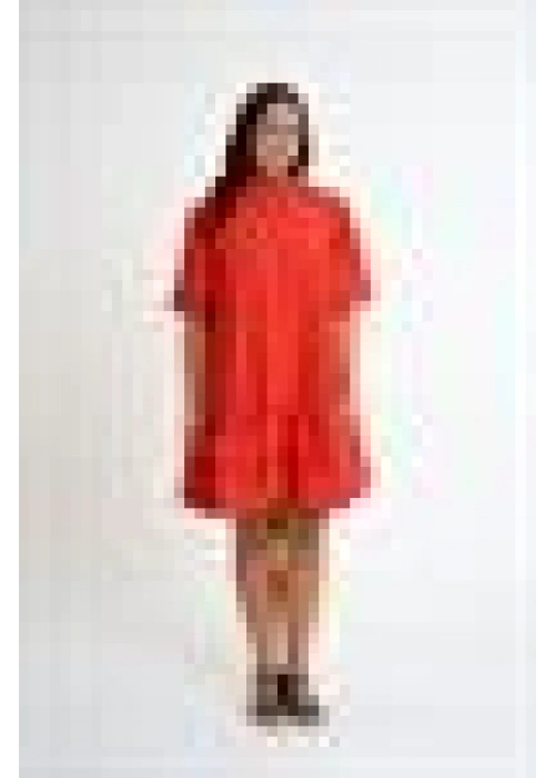 Relaxed Cut Balloon Sleeve Dress | Orange