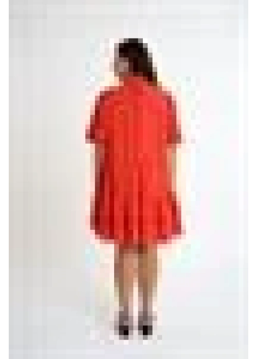 Relaxed Cut Balloon Sleeve Dress | Orange