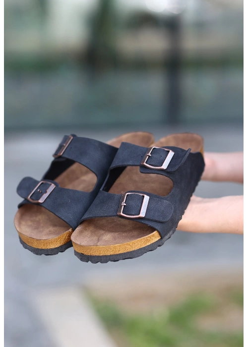 Rıno Siyah  Nubuk Terlik