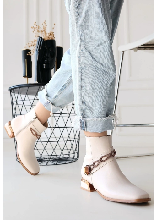 Roxani Bej Cilt Topuklu Bot