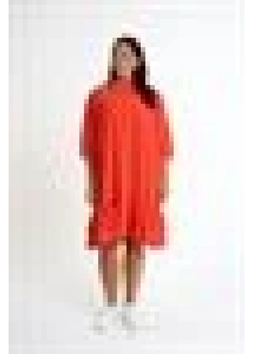 Ruffle Detailed Shirt Dress | Orange