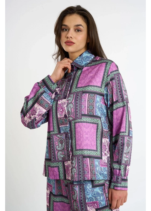 Satin Bottom Top Set | Purple