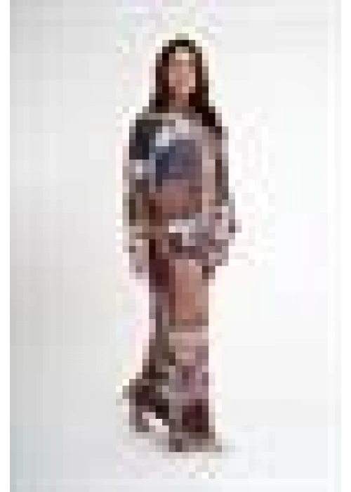 Satin Crepe Fabric | Brown