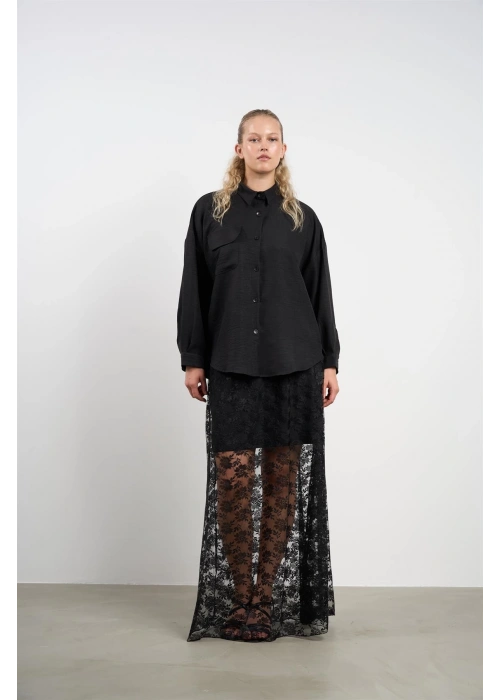 Shirt and skirt set - Black