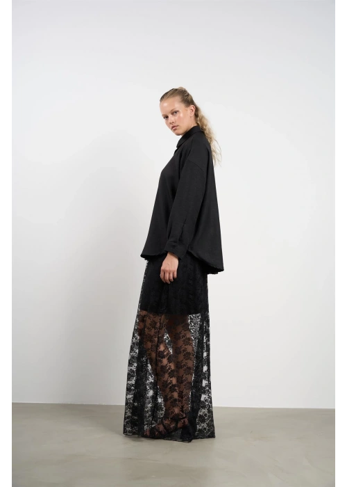 Shirt and skirt set - Black