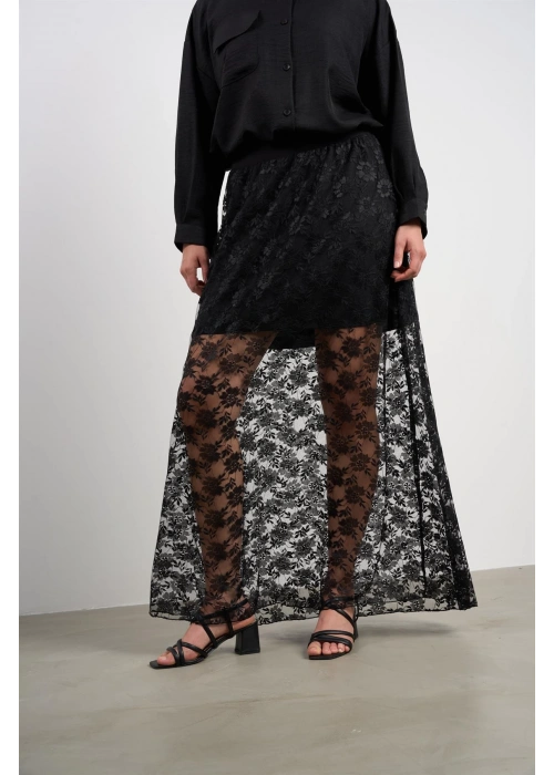 Shirt and skirt set - Black