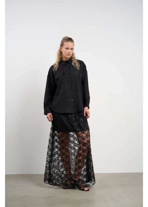 Shirt and skirt set - Black