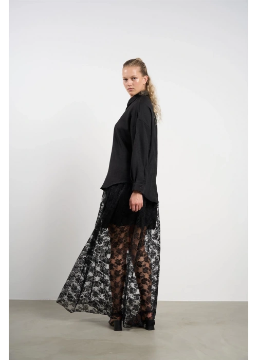 Shirt and skirt set - Black