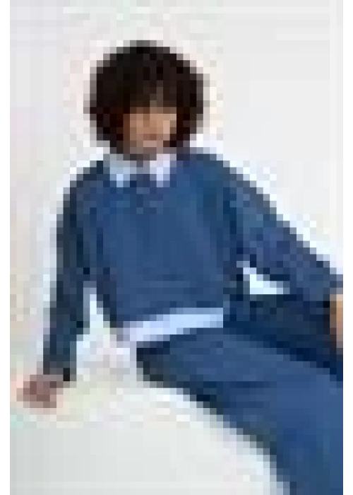 Shirt Collar Tracksuit Set | Navy blue