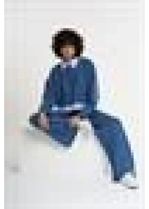 Shirt Collar Tracksuit Set | Navy blue