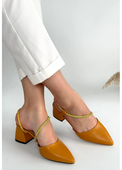 Sista Hardal Cilt Topuklu Ayakkabı