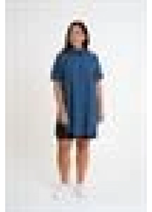 Slit Detailed Shirt | Navy blue