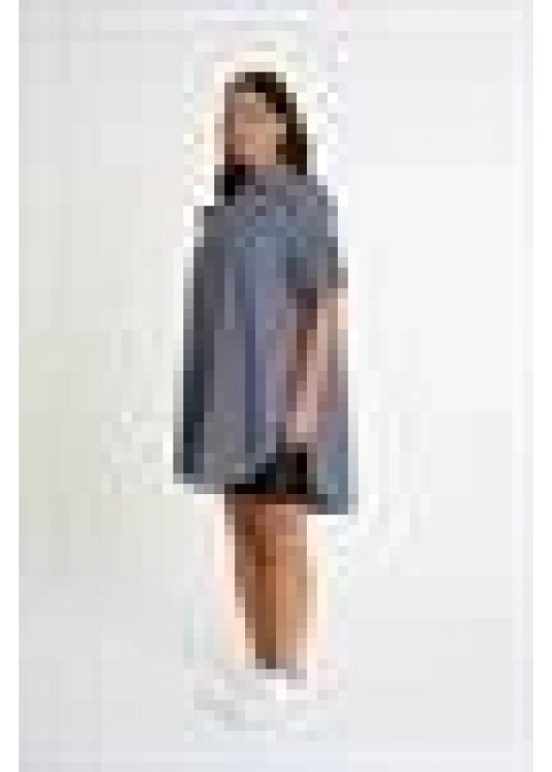 Slit Detailed Striped Shirt | Anthracite