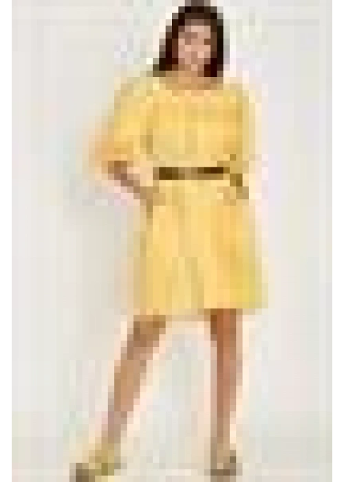 Square Neck Dress | Yellow