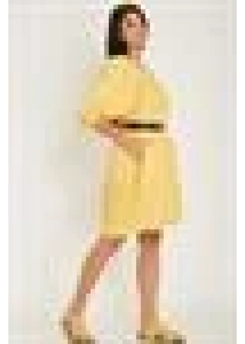 Square Neck Dress | Yellow